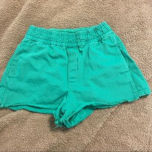 Green Zara shorts